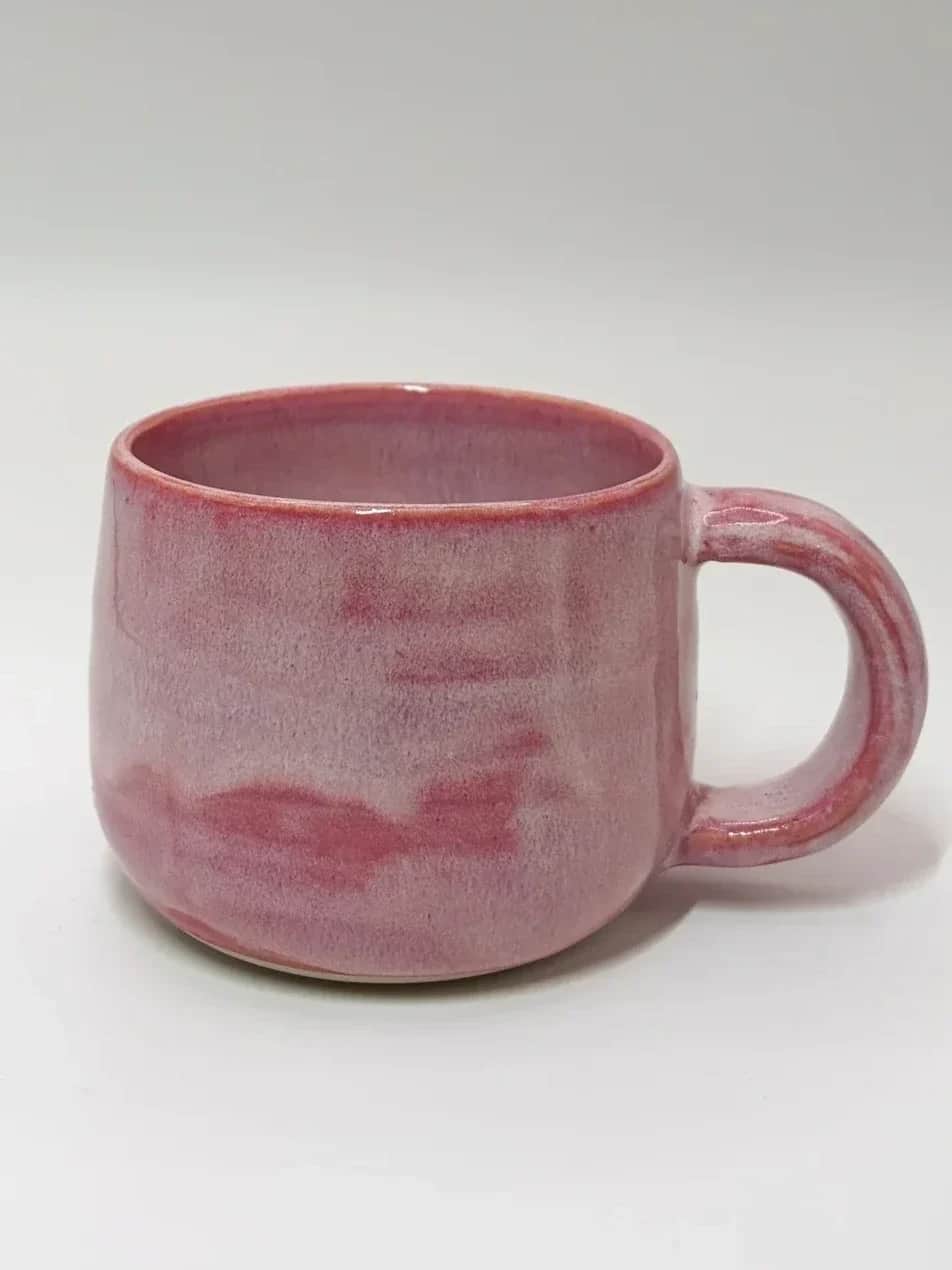 Rosa kaffekopp i keramikk #2