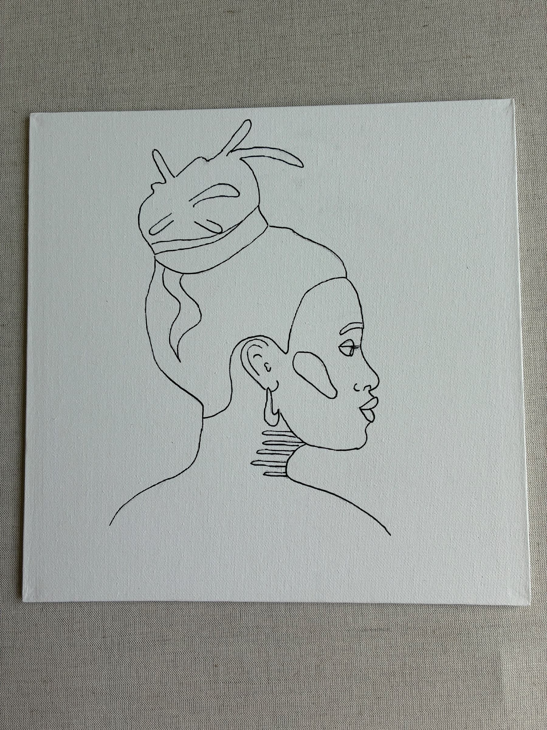 Canvas med motiv- interiør
