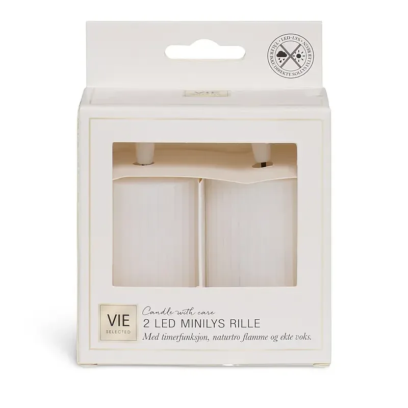 LED Minilys 2-pk Hvit