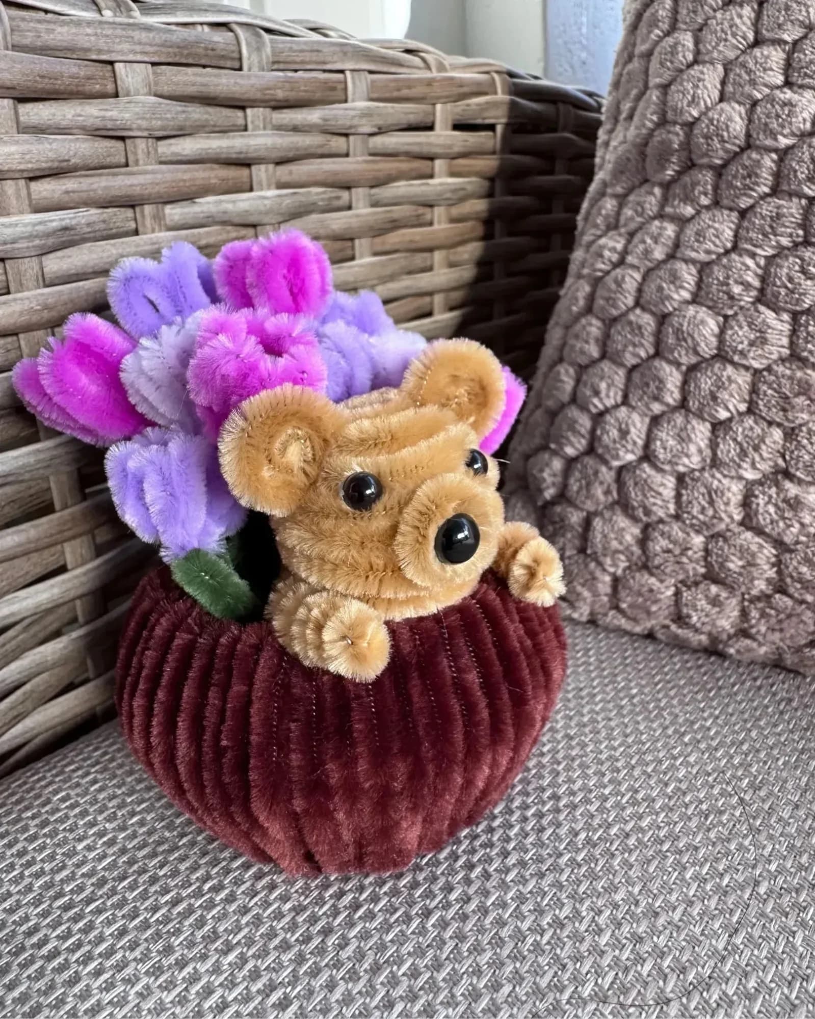 Teddybjørn i potte
