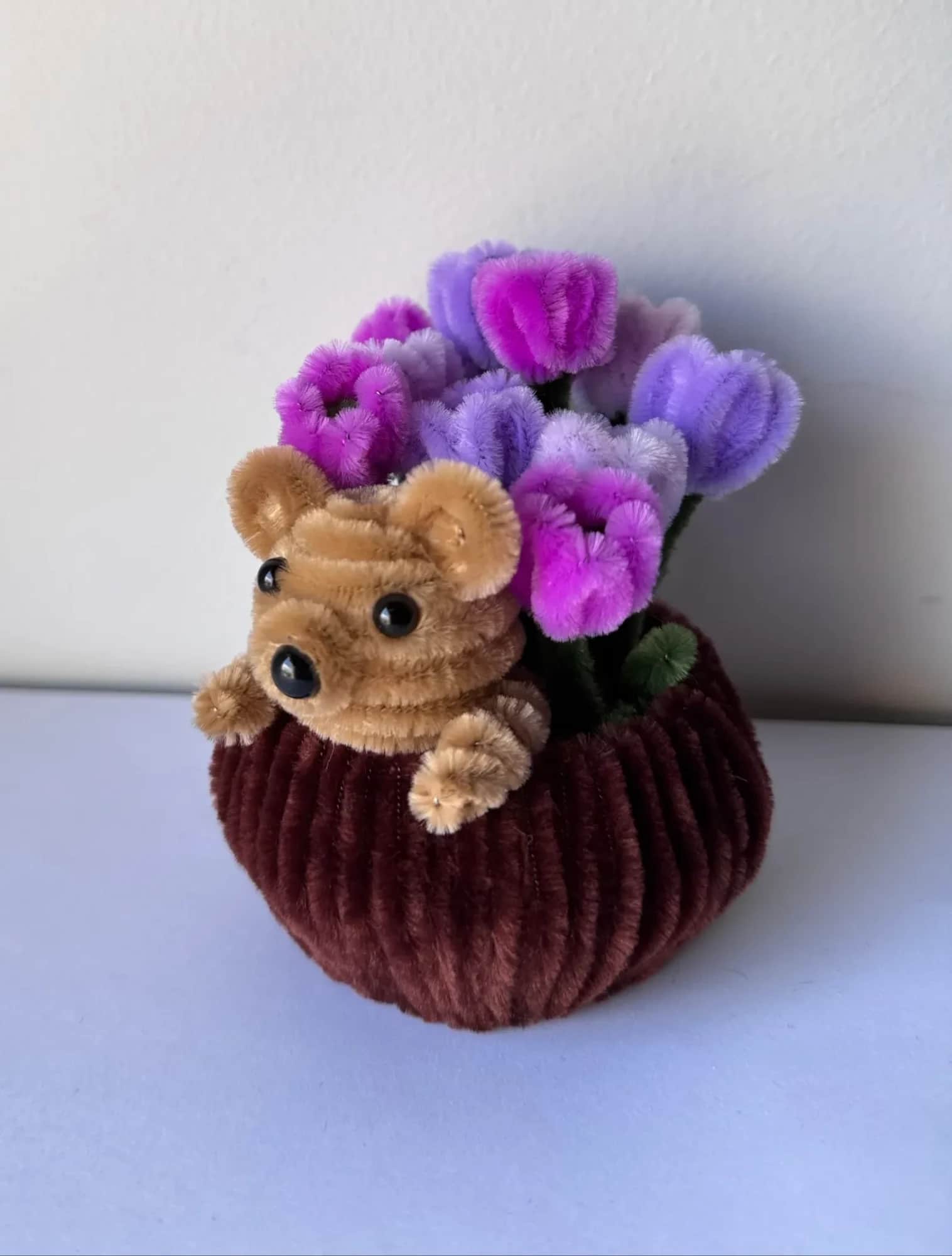 Teddybjørn i potte