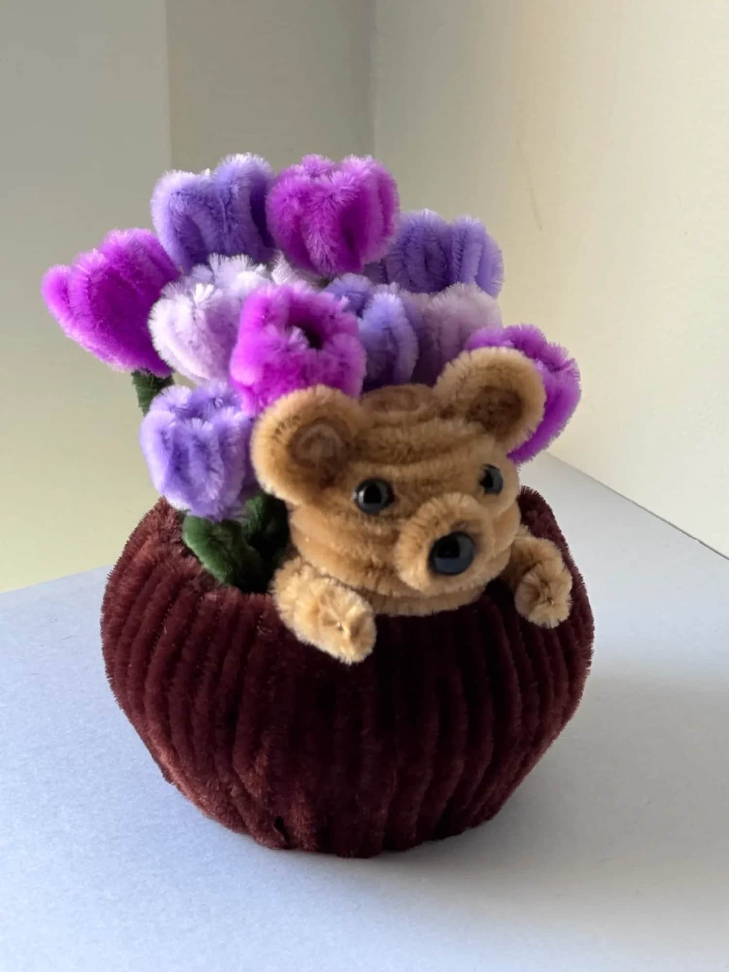 Teddybjørn i potte