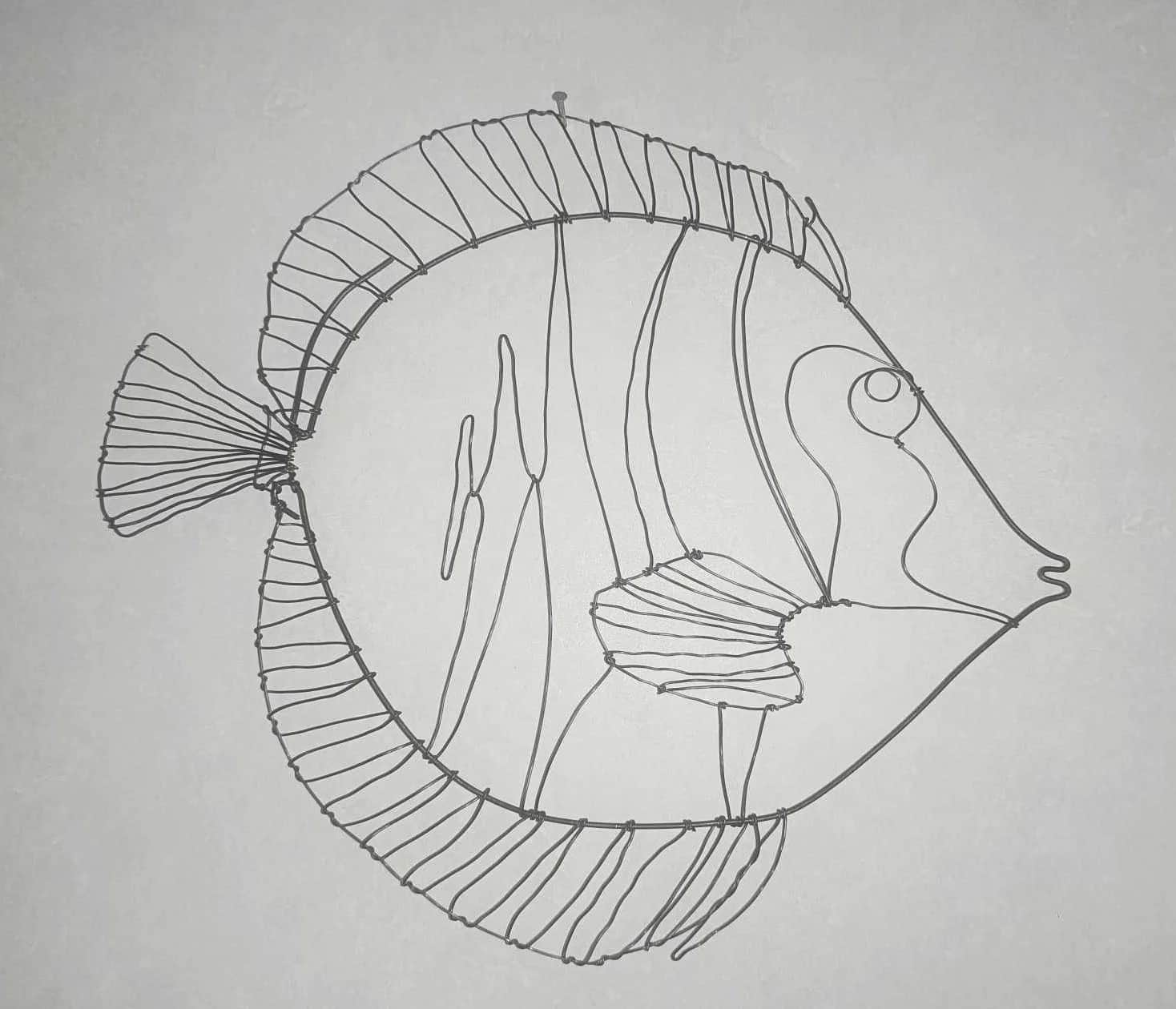 Fisk - veggkunst av ståltråd
