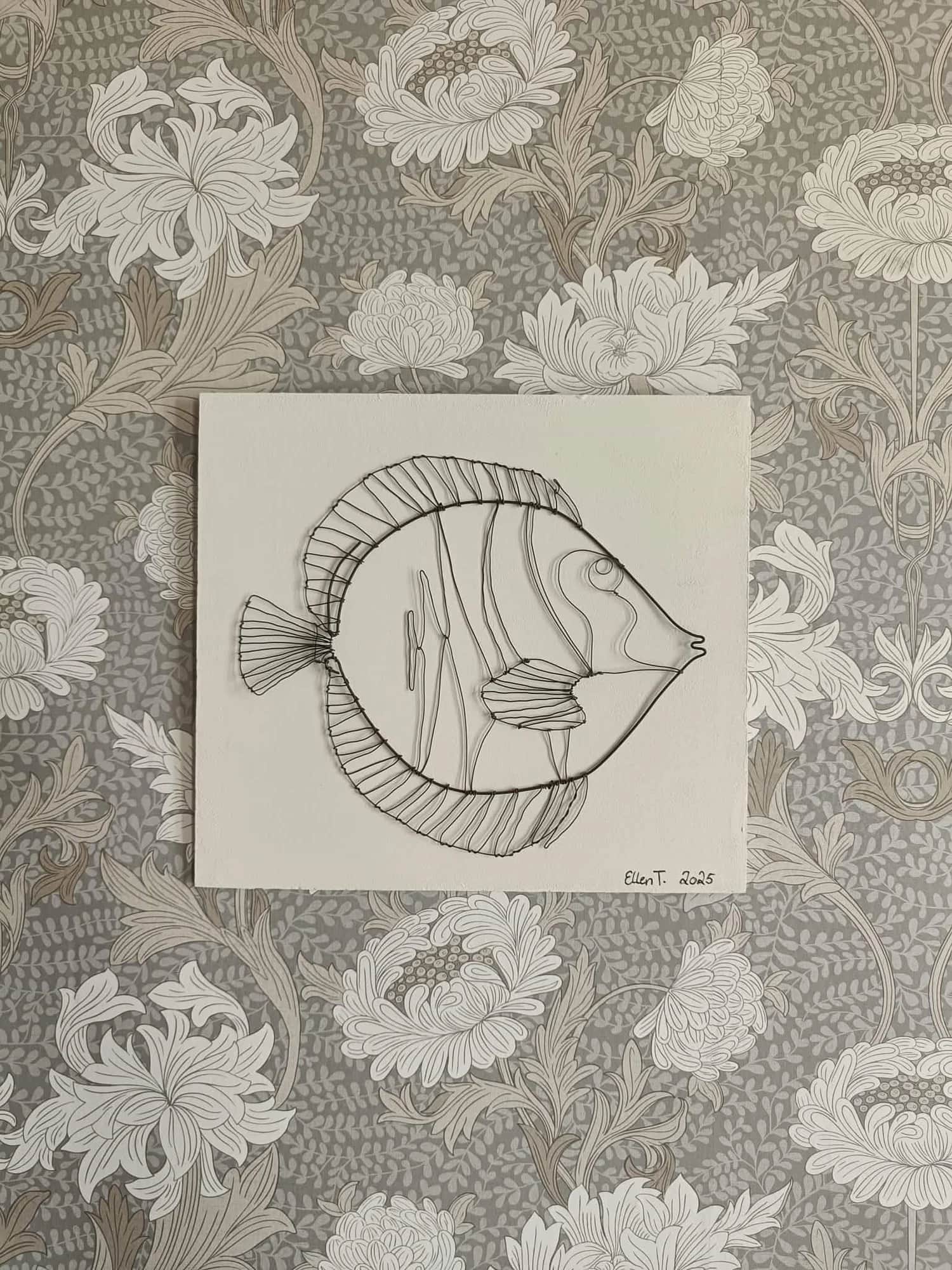Fisk - veggkunst av ståltråd