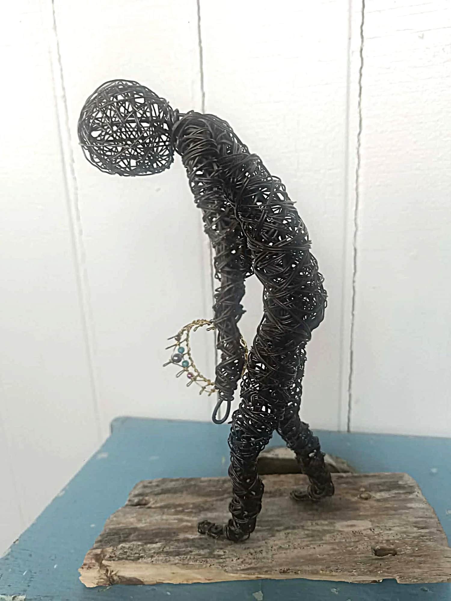 Sjakk Matt - Skulptur av ståltråd