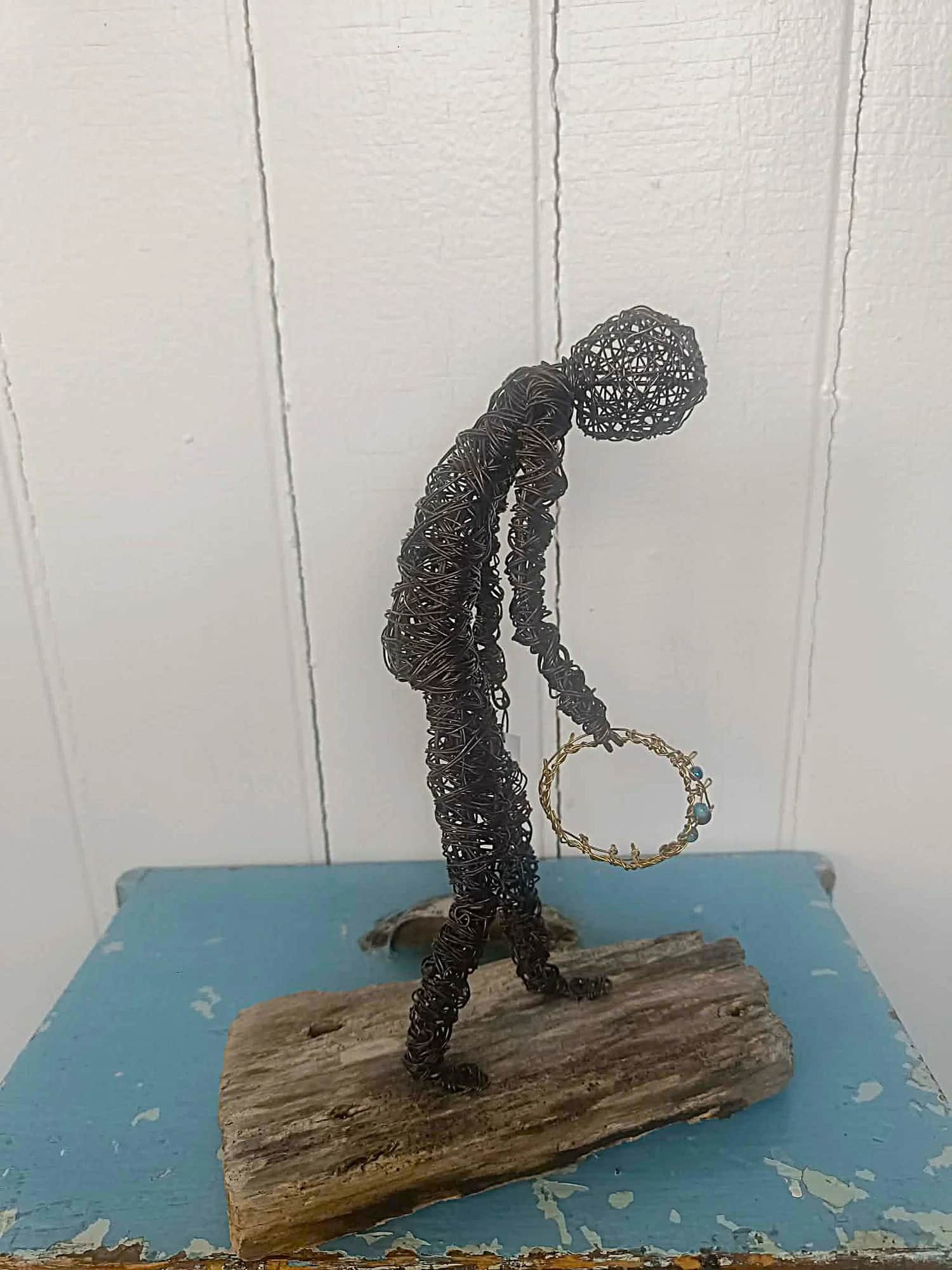 Sjakk Matt - Skulptur av ståltråd